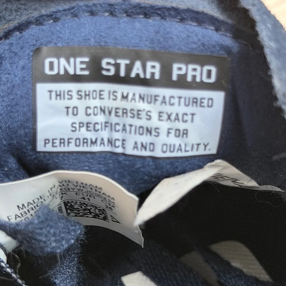 Converse One Star Alexis Sablone Women 9.5 Navy Blue Suede Skate Shoes Pro Model